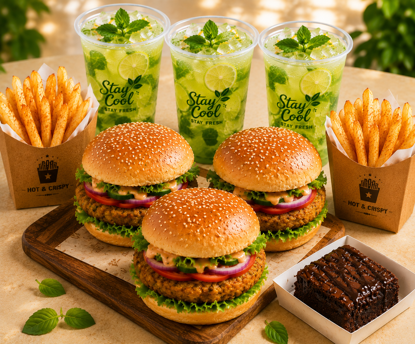 Veg Burger Feast (For group of 3-4)
