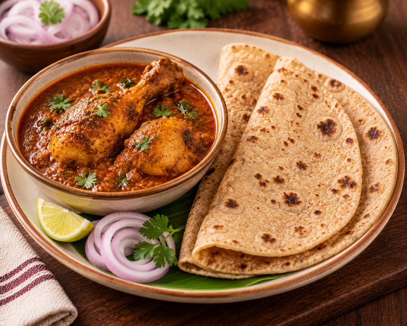 4 Chapati + Chicken Curry (3 Pcs) 250ml
