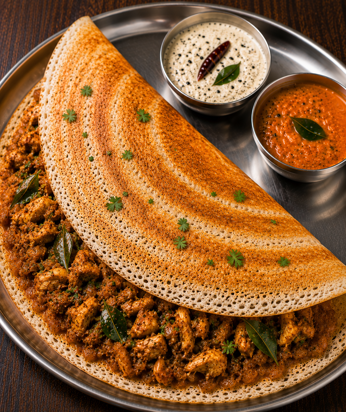 Chicken Curry Dosa