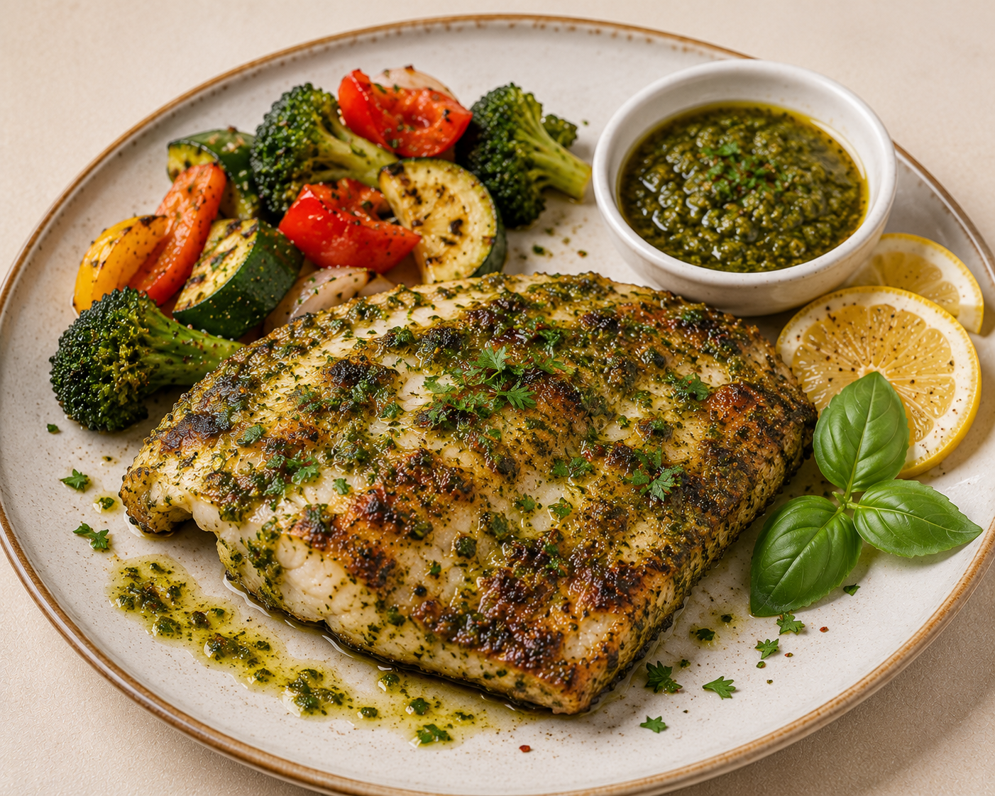 Roasted Pesto Fish