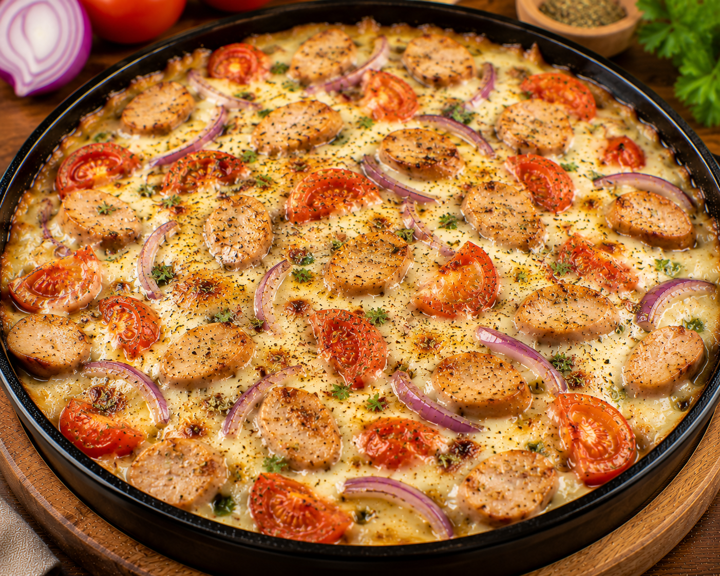 Chicken Sausage - Onion Tomato Cheese