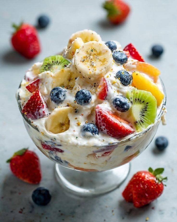 Fruit Salad + Ice Cream