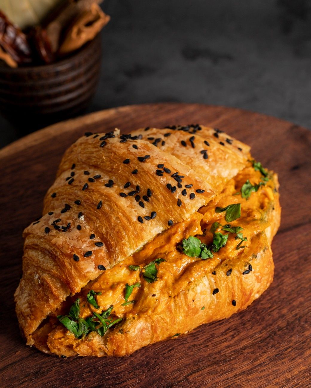 Paneer Stuffed Croissant