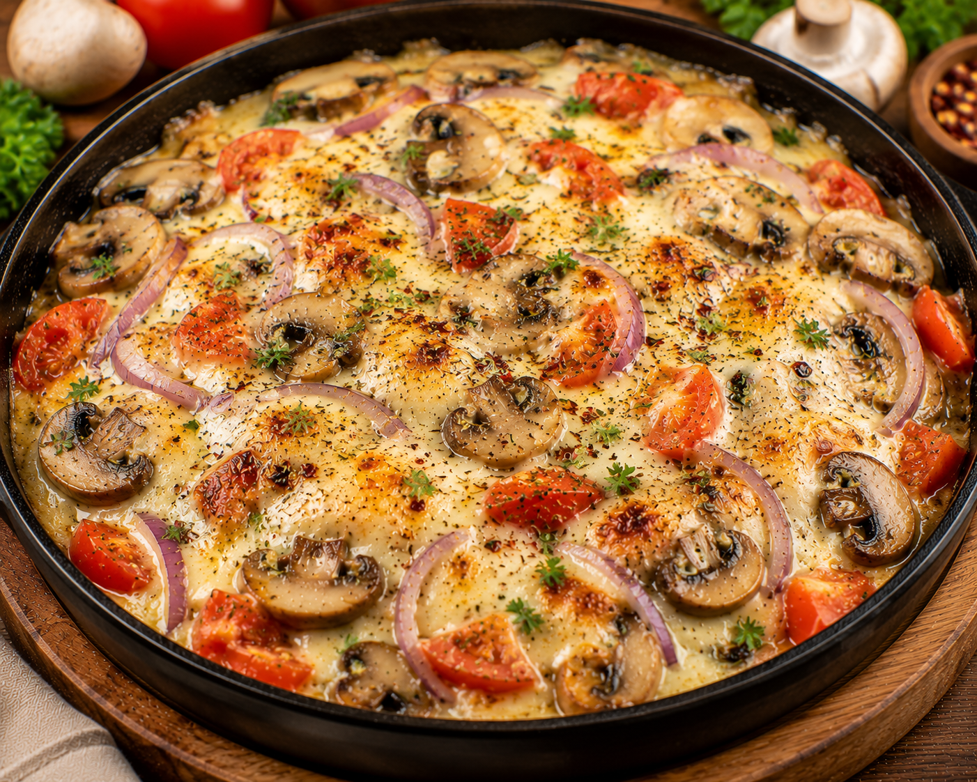 Mushroom - Onion Tomato Cheese