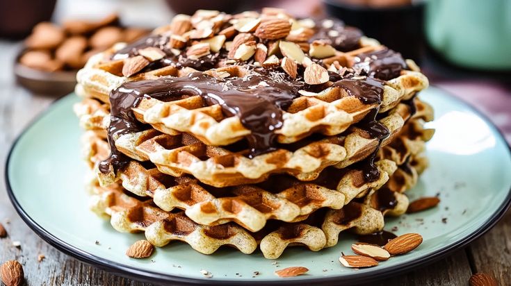 Almond Chocolate Waffle
