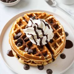 Milk Chocolate Waffle (Without Icecream)