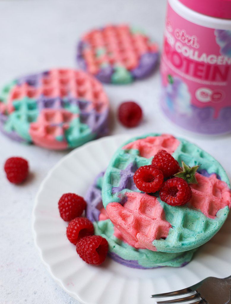 Cotton Candy Waffle (Without Icecream)