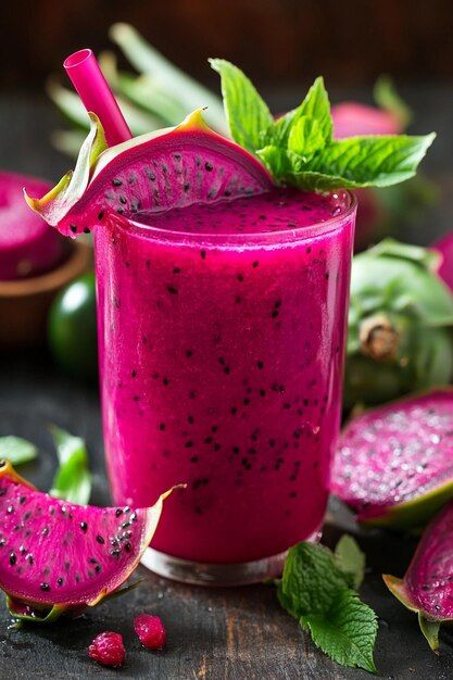 Red Dragon Juice (with Milk)