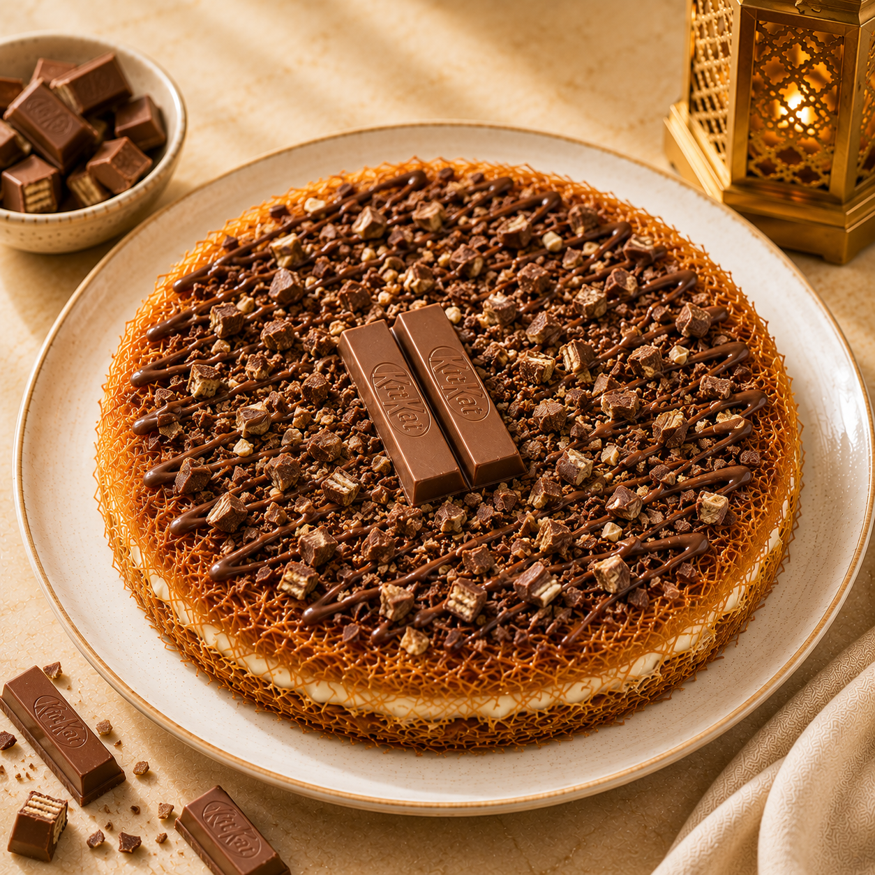 Crunchy Baked Kitkat Kunafa