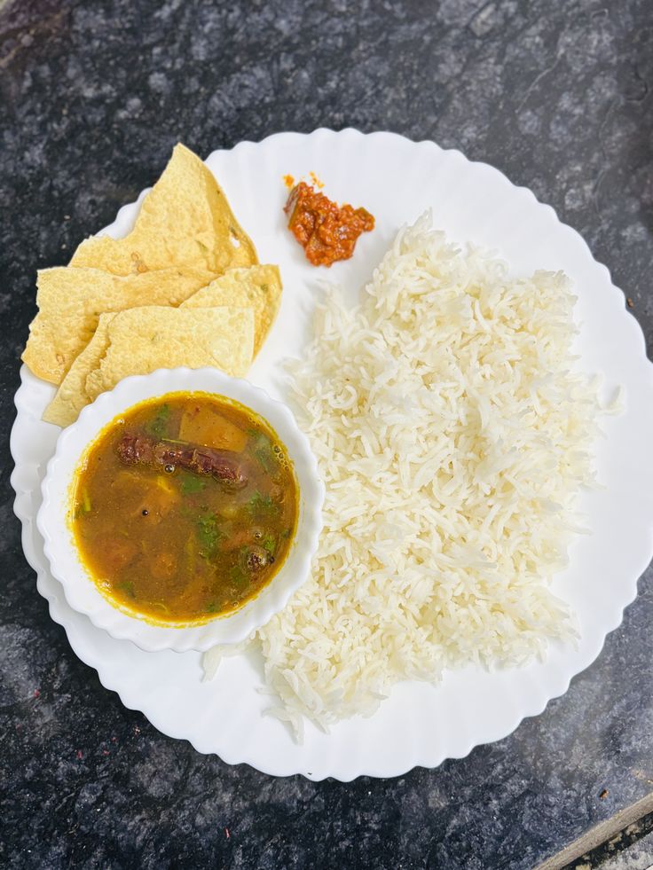 White rice with Rasam