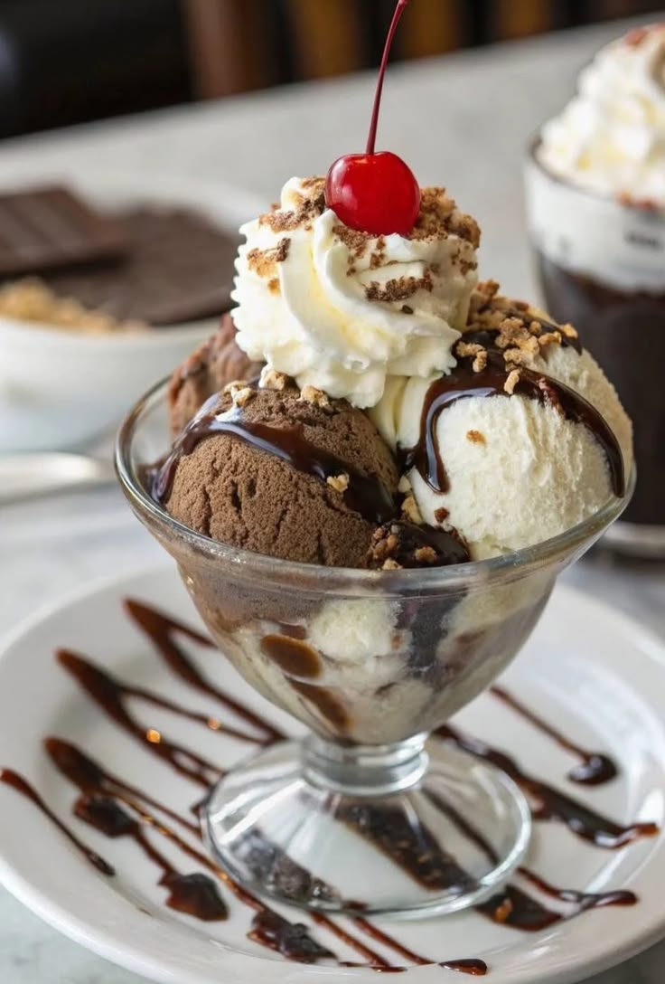 Vanilla + Chocolate Ice Cream