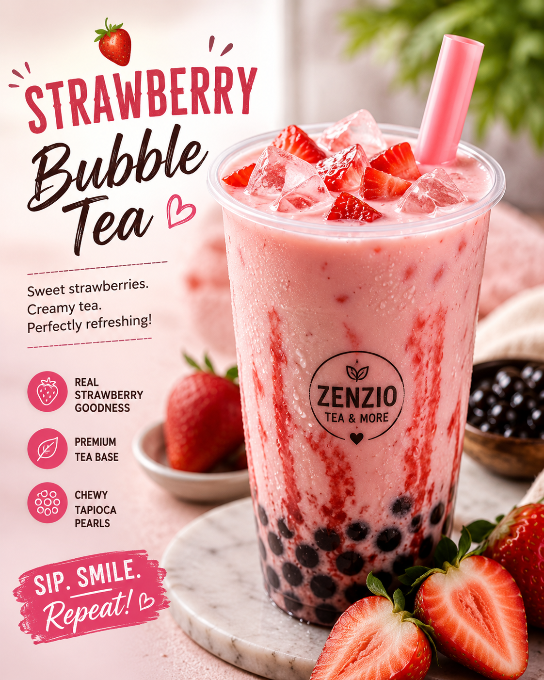 Strawberry Bubble Tea