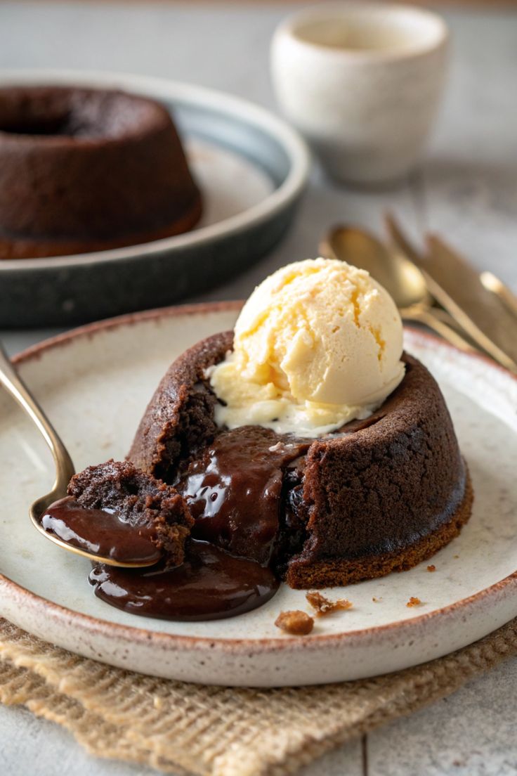 Lava cake with icecream