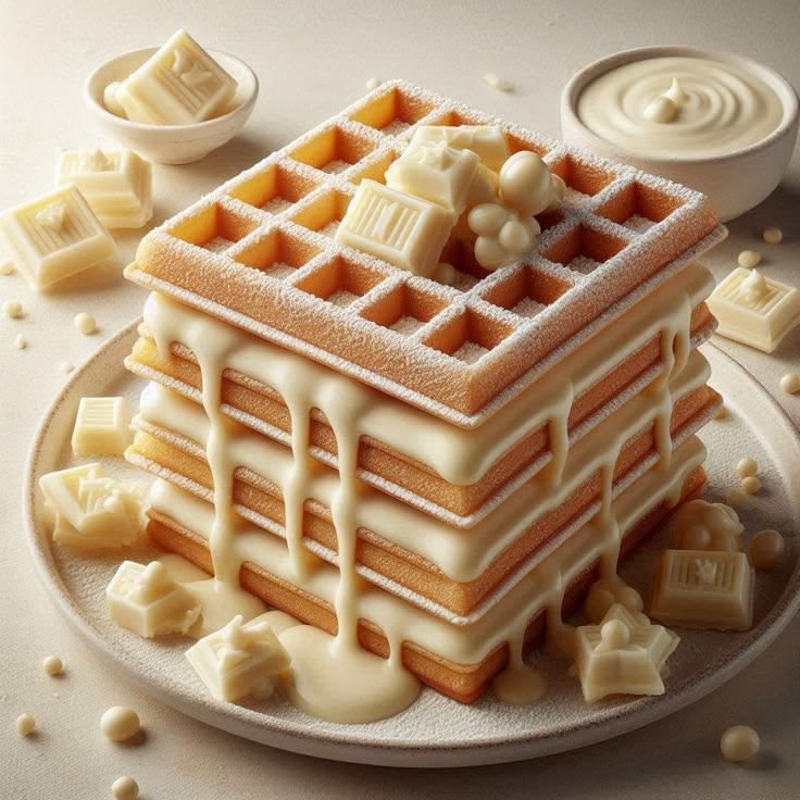 Belgian White Chocolate Waffle