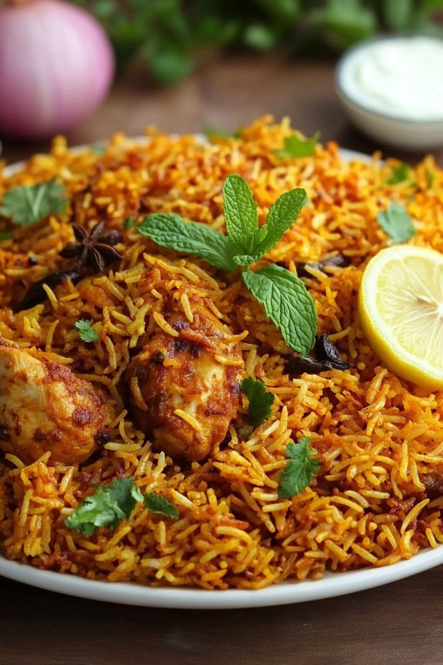 Chicken Biriyani + Fish Finger
