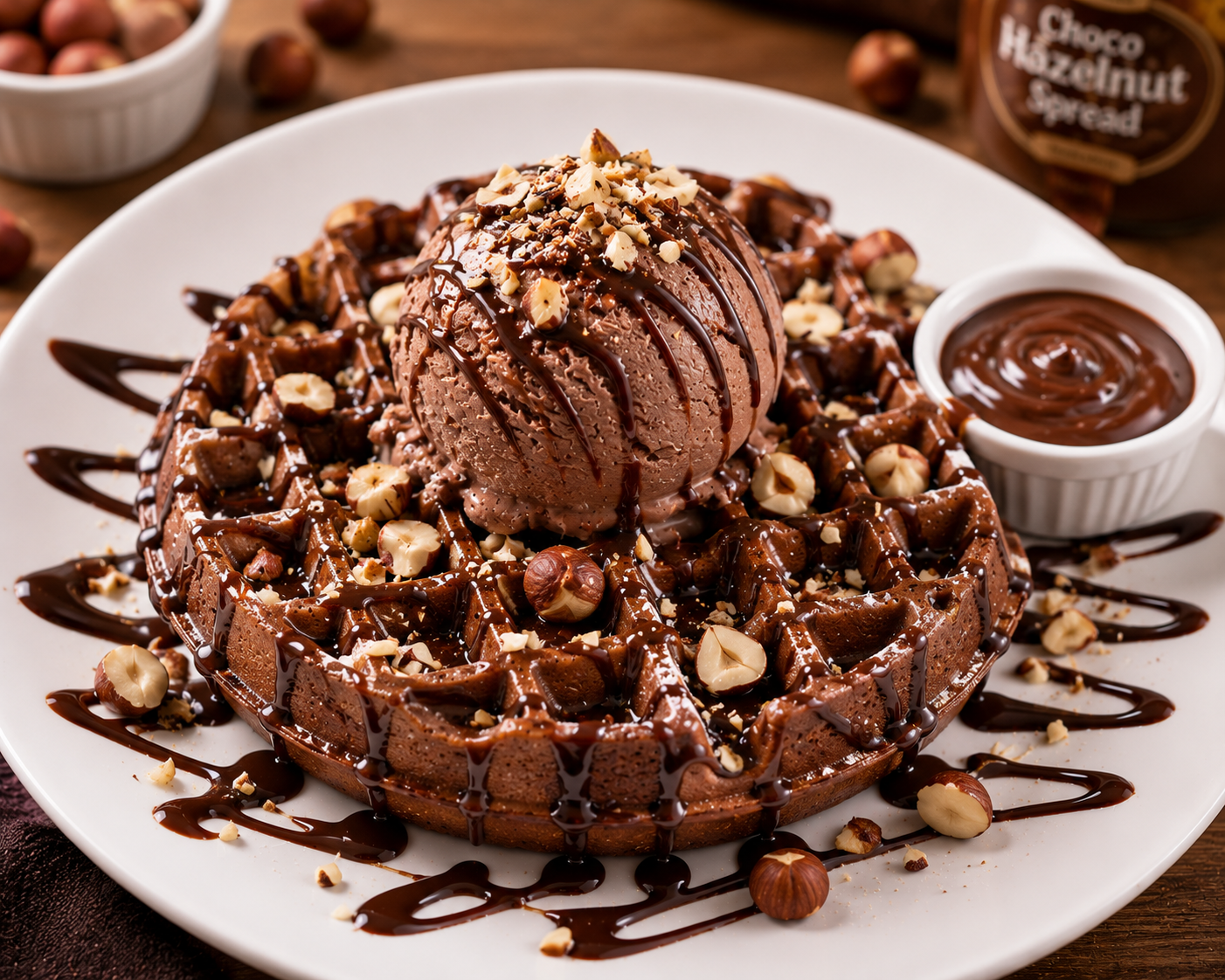Choco Hazelnut Waffle