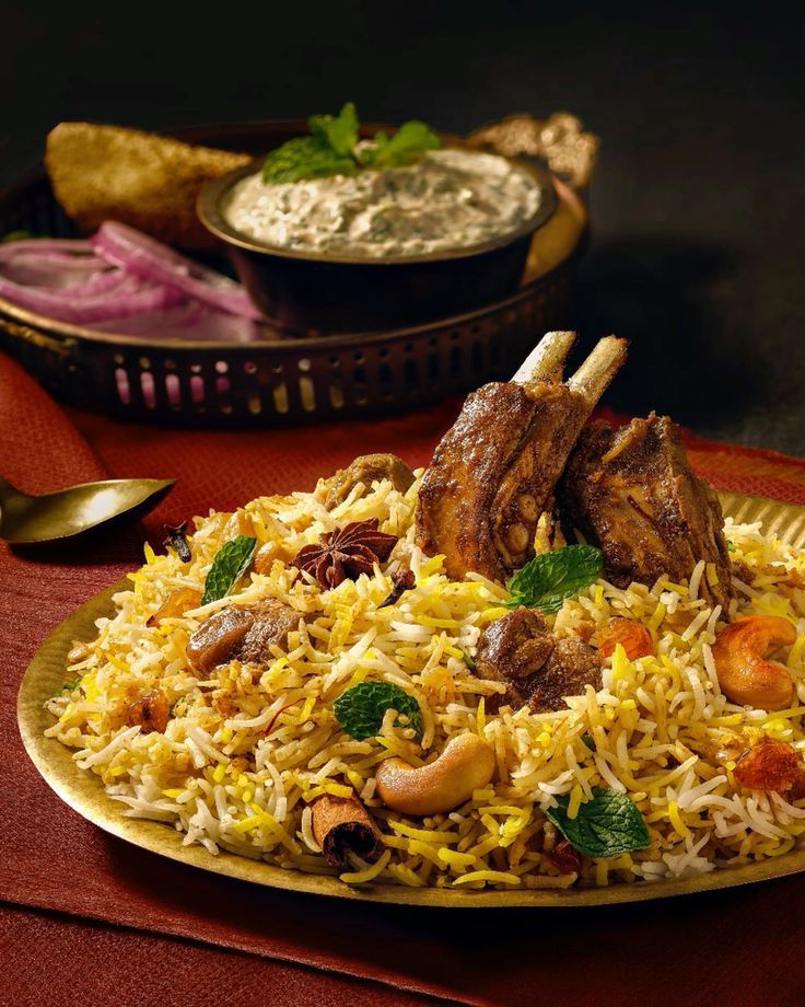 Mutton Biriyani + Prawn 65