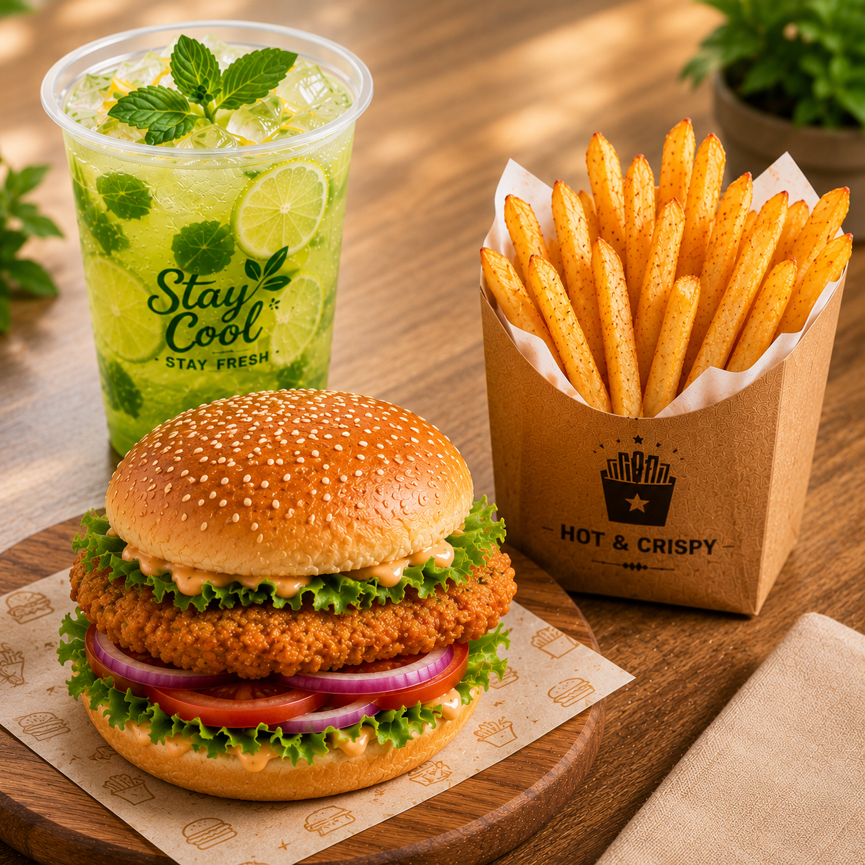 Chicken Classic Burger Meal