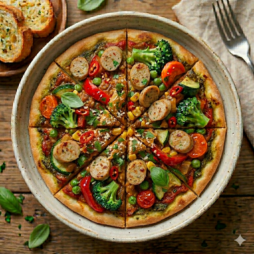 Spicy Chicken Sausage Pizza