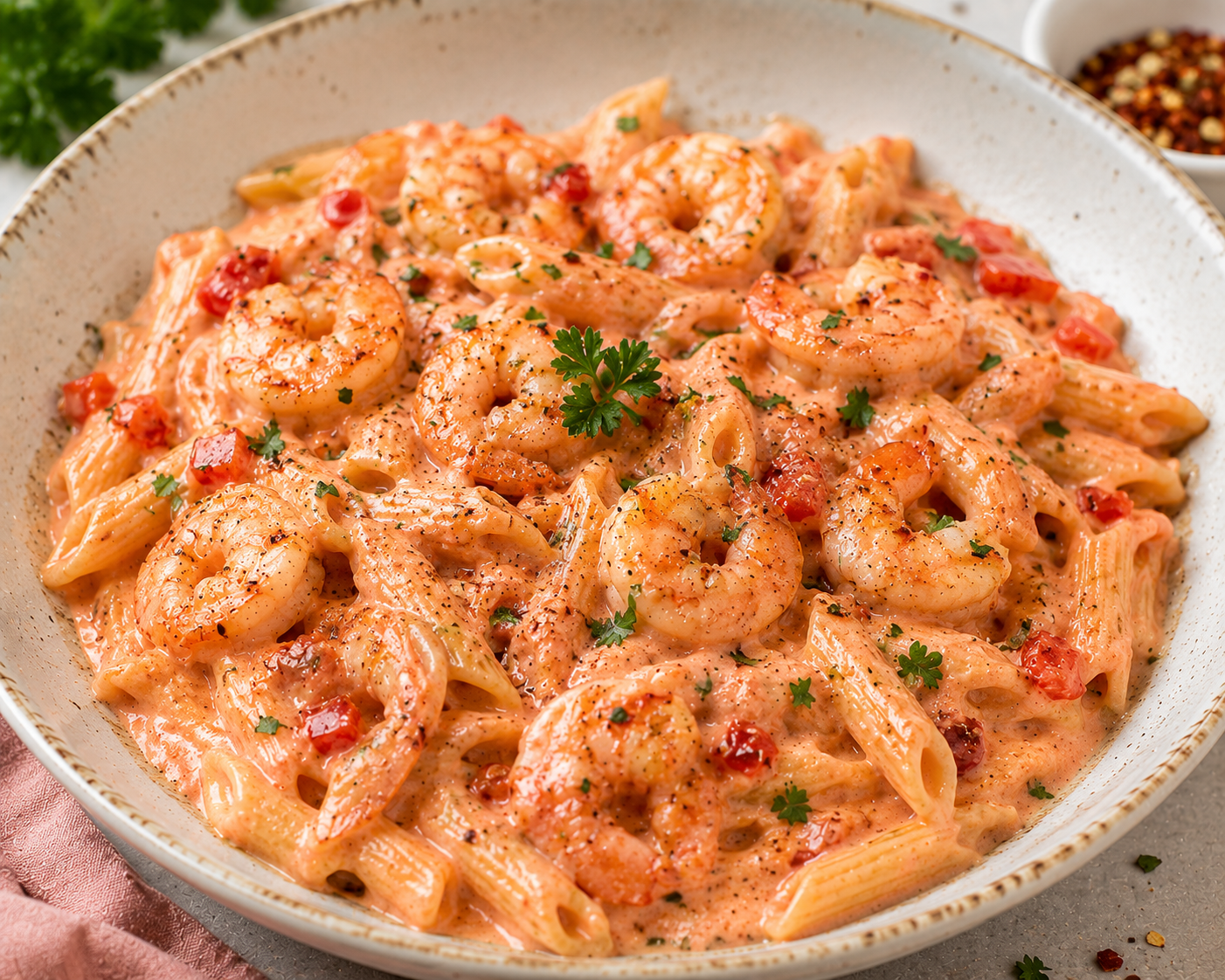 Shrimp Pink Sauce Pasta