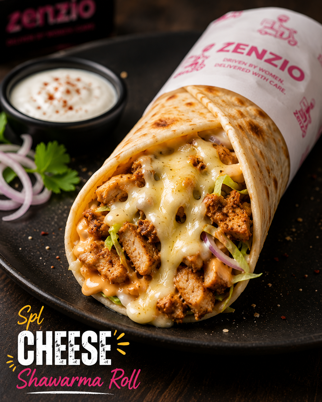 Spl Cheese Shawarma Roll