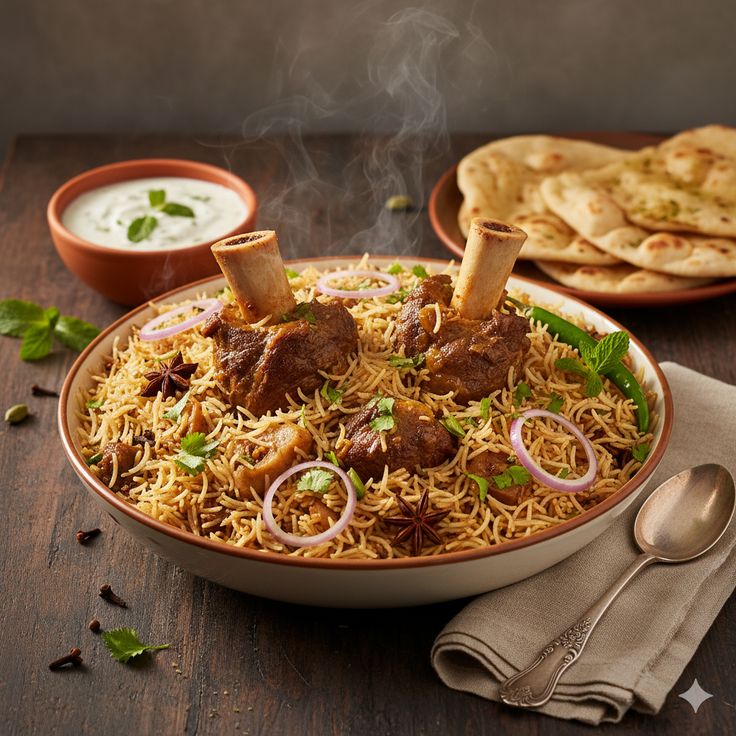 Mutton Biriyani + Fish Finger