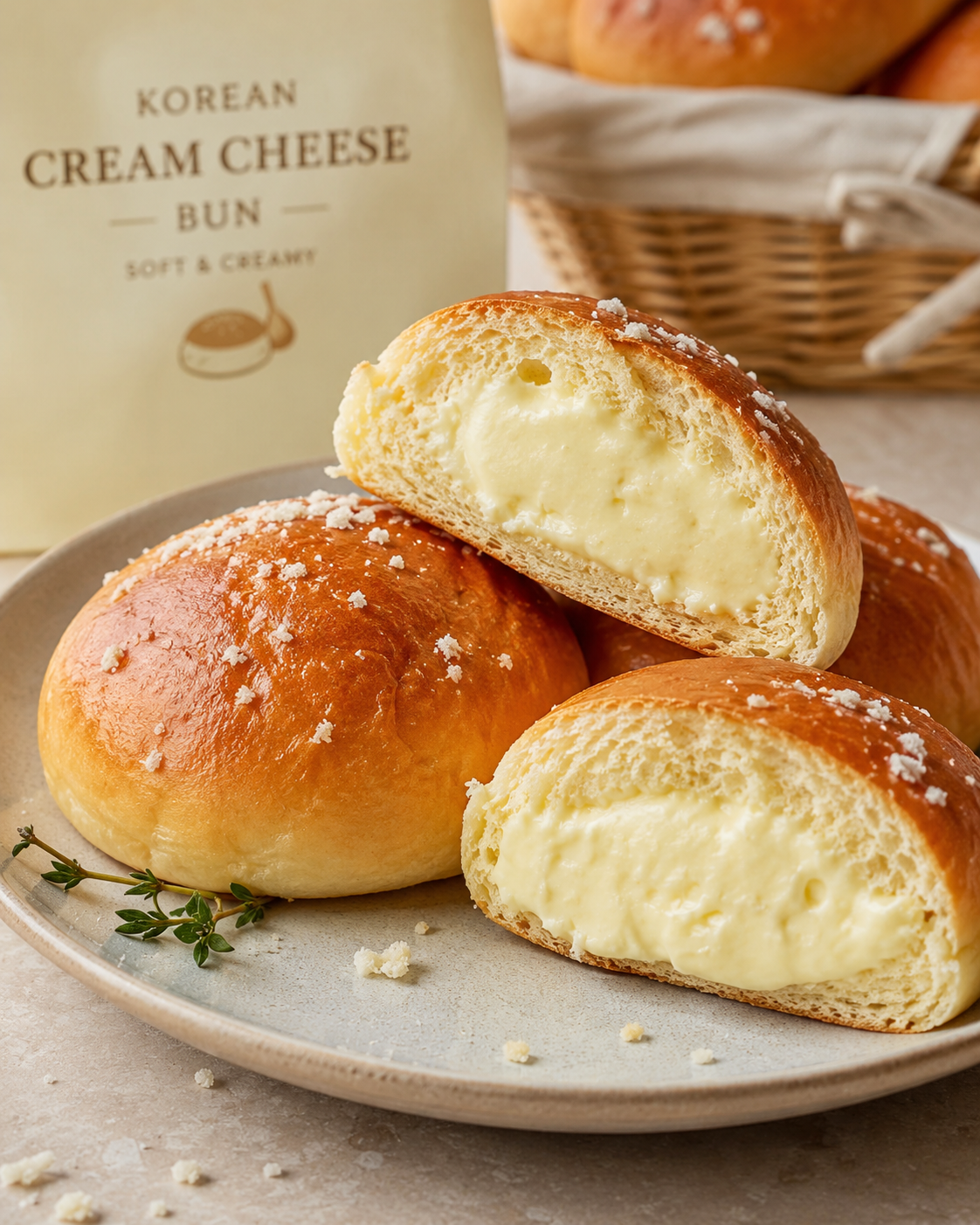 Classic Korean Cream Cheese Bun