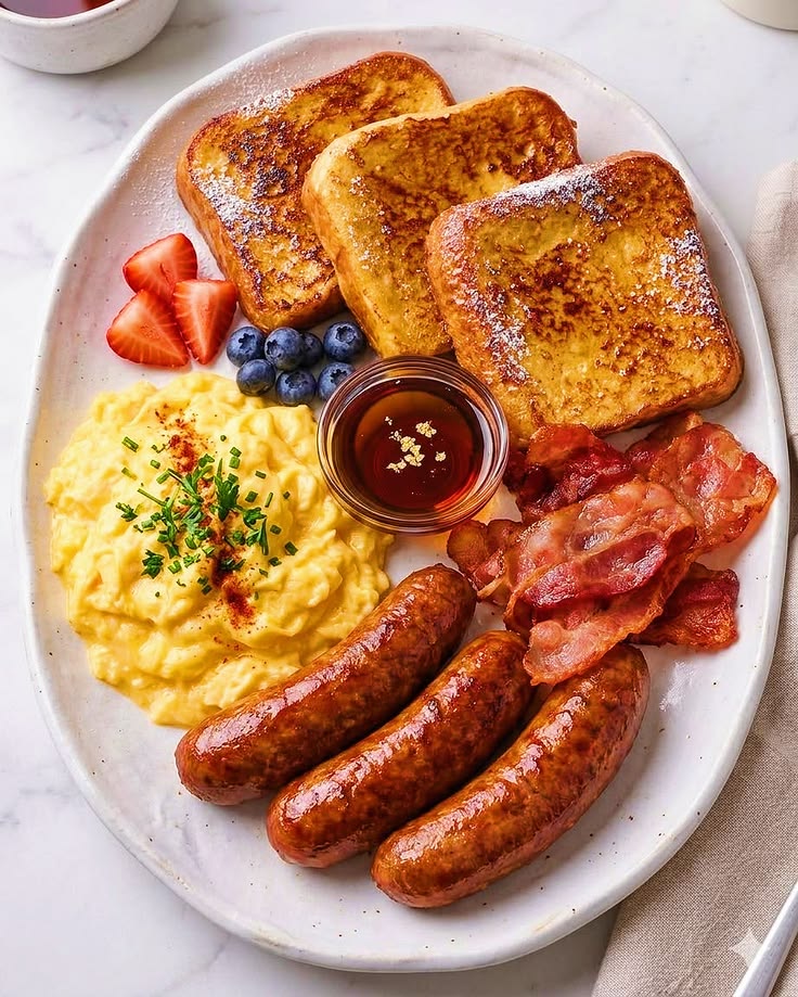 Non Veg French Toast Breakast Platter