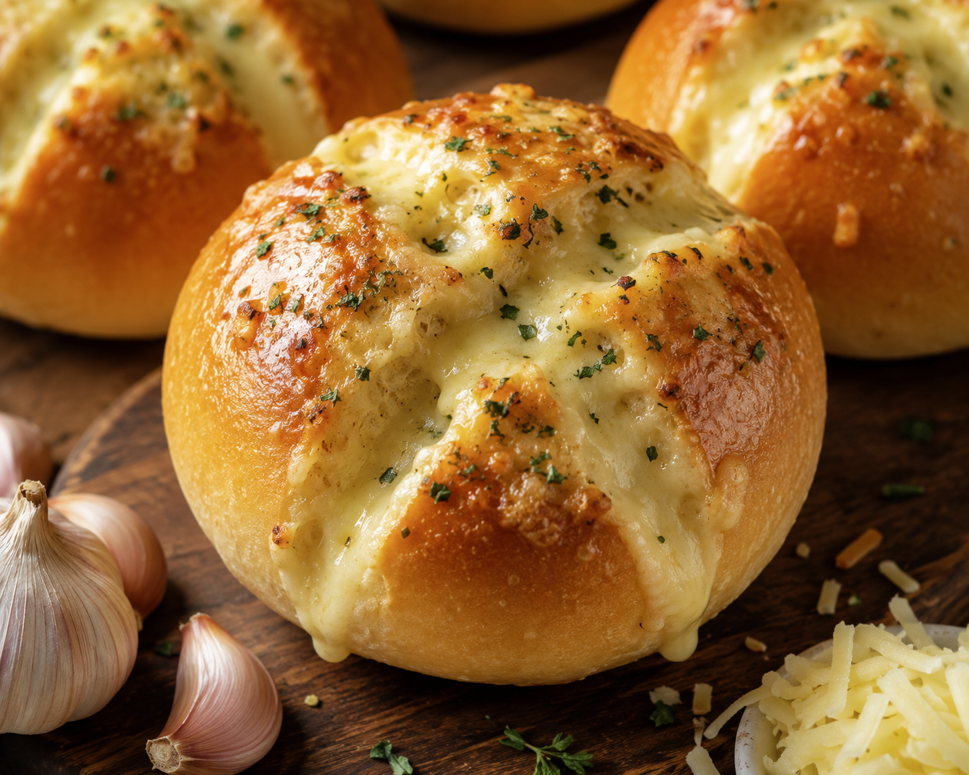 Creamy Garlic Cheese Bun