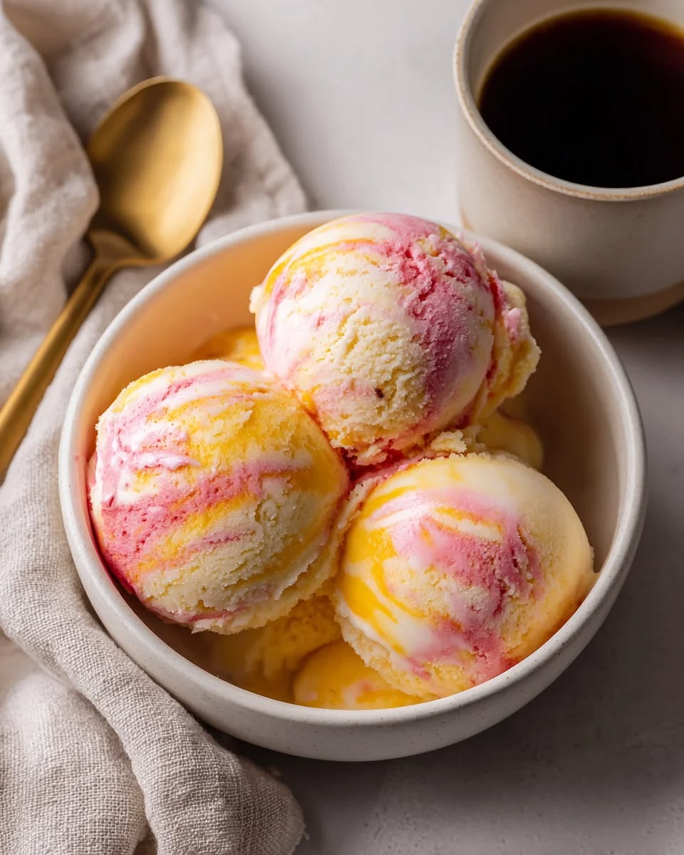 Strawberry + Mango Ice Cream