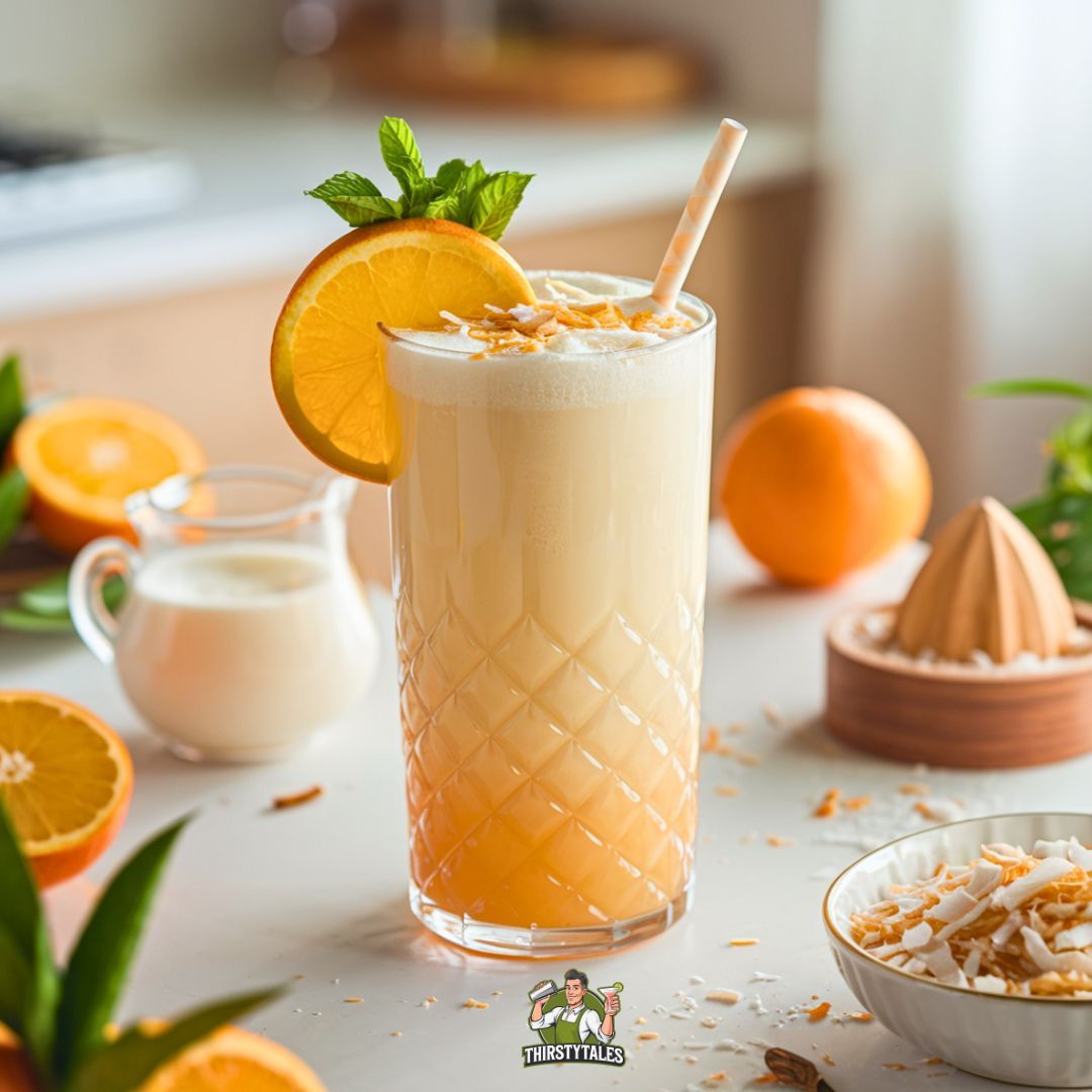 Orange Render Coconut Juice