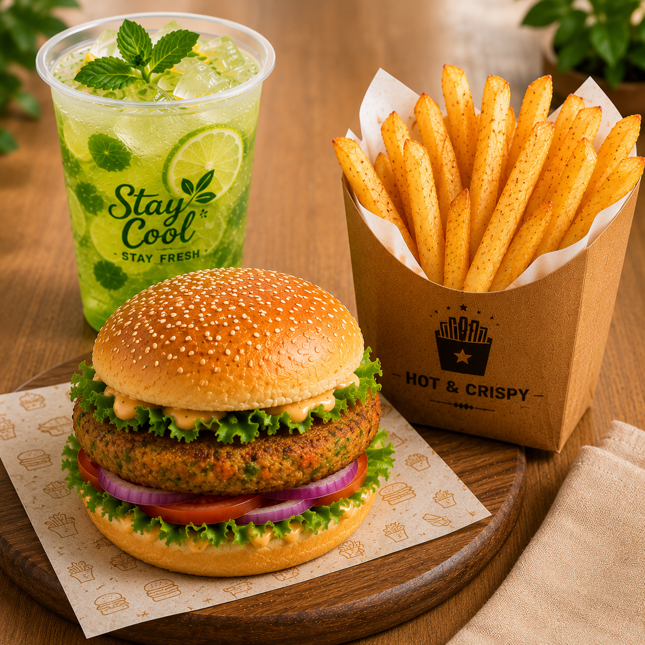 Veg Classic Burger Meal