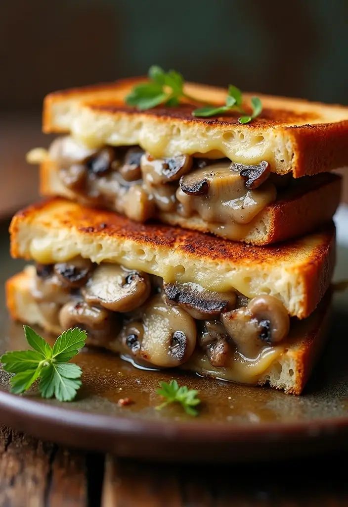 Creamy Mushroom Sandwich