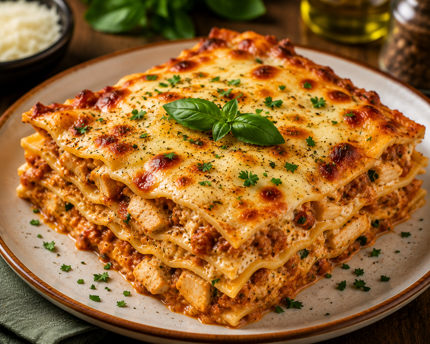 Italian Chicken Lasagna