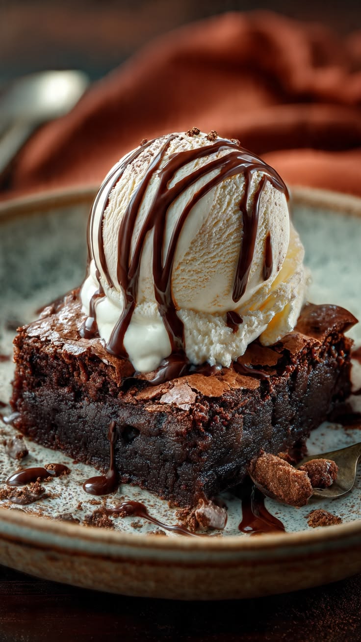 Brownie with Icecream
