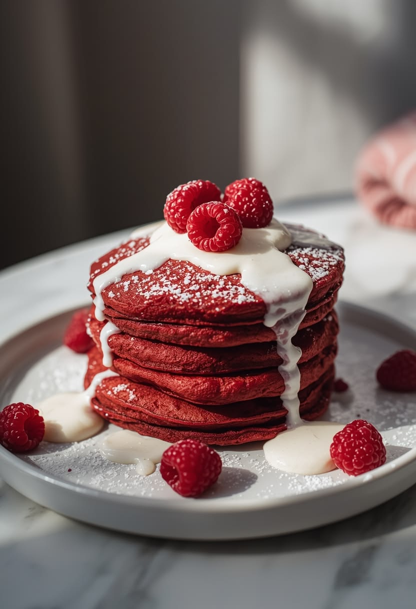 Red Velvet Pancakes