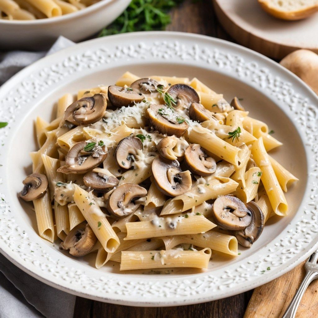 Alfredo Mushroom Pasta