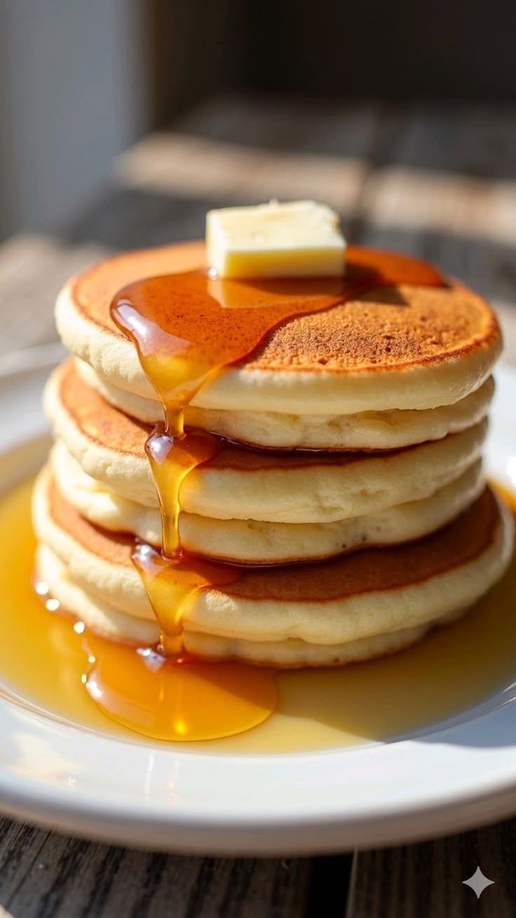 Classic Pancake With Maple Syrup