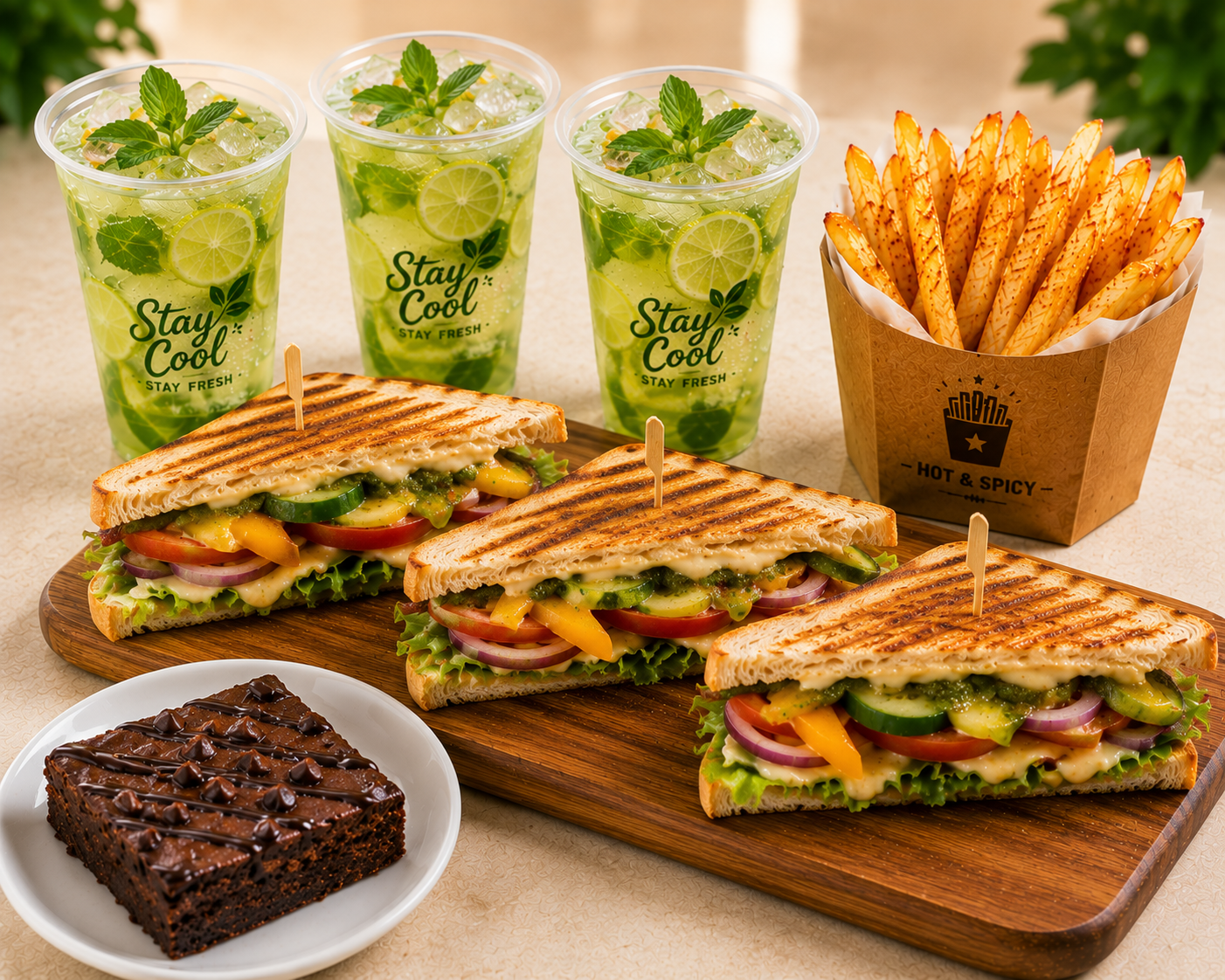 Veg Loaded Sandwich Feast - For 3-4 Grp