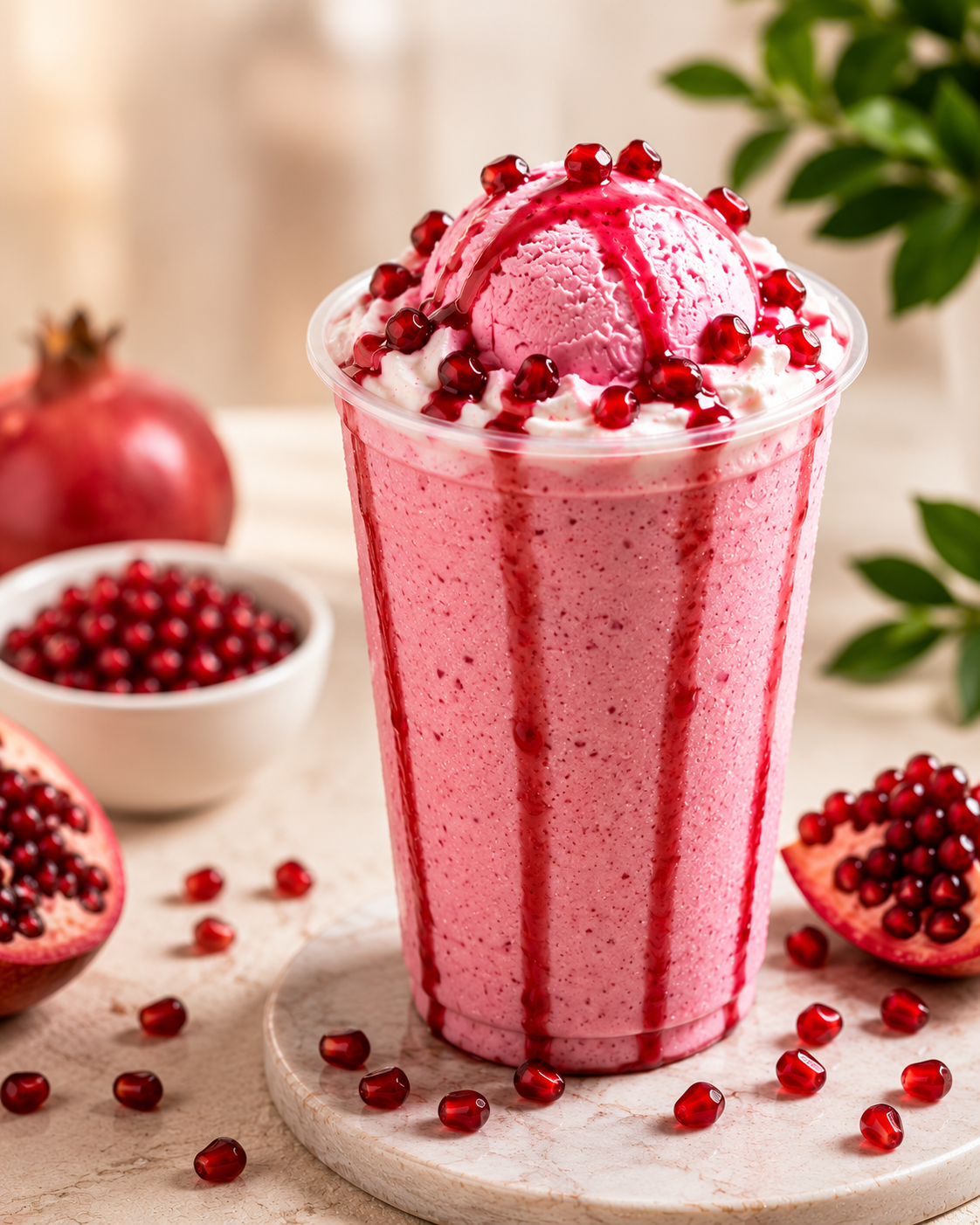 Pomegranate Shake (With Icecream)