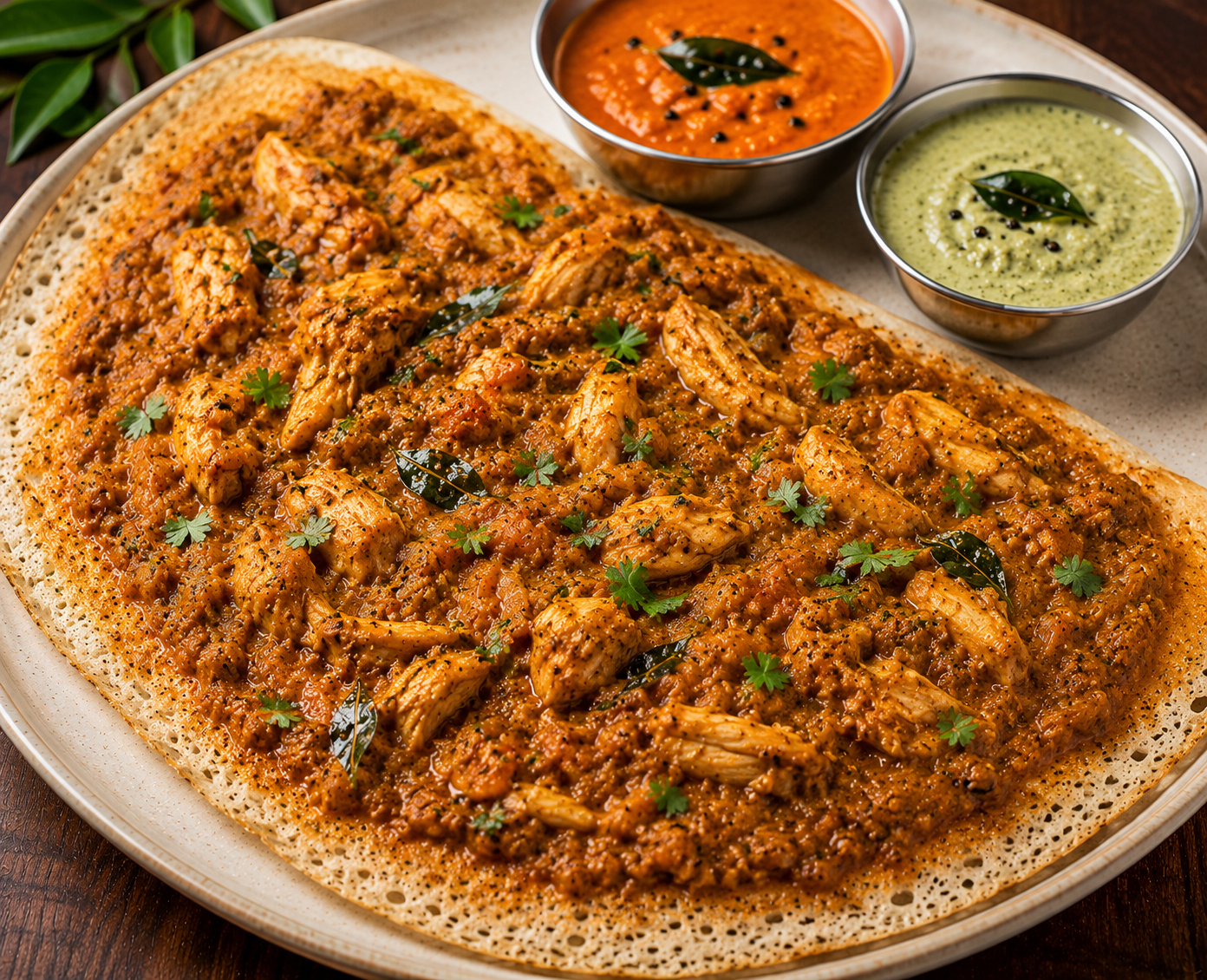 Chicken Curry Dosa