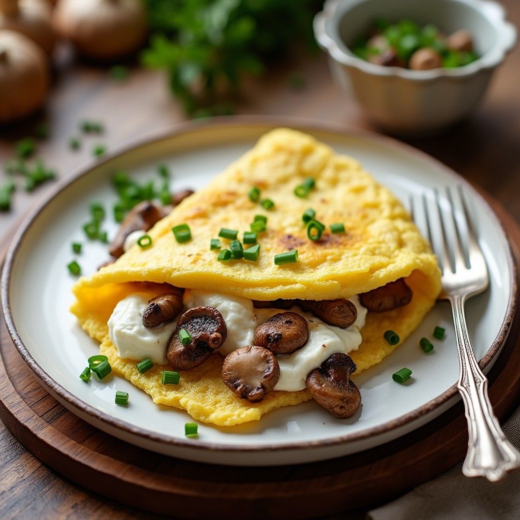 Creamy Mushroom Omelette