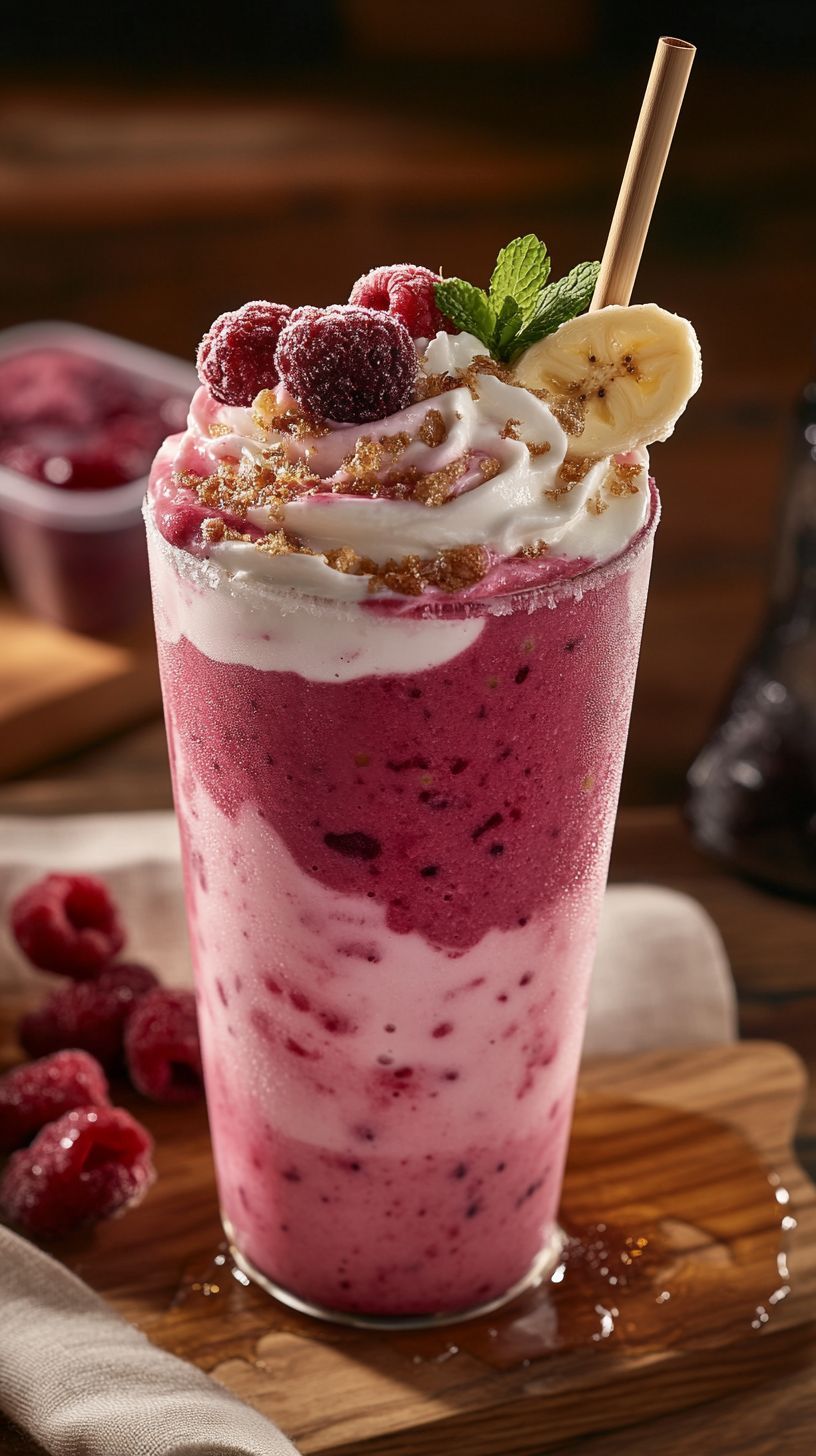 Rasperry Vegan Sorbet Shake