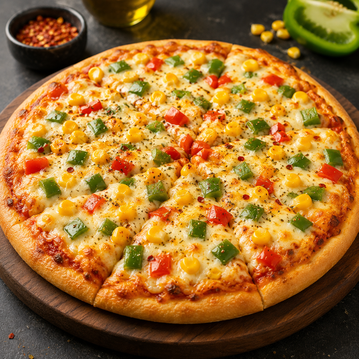 Veg. Cheese & Corn Pizza
