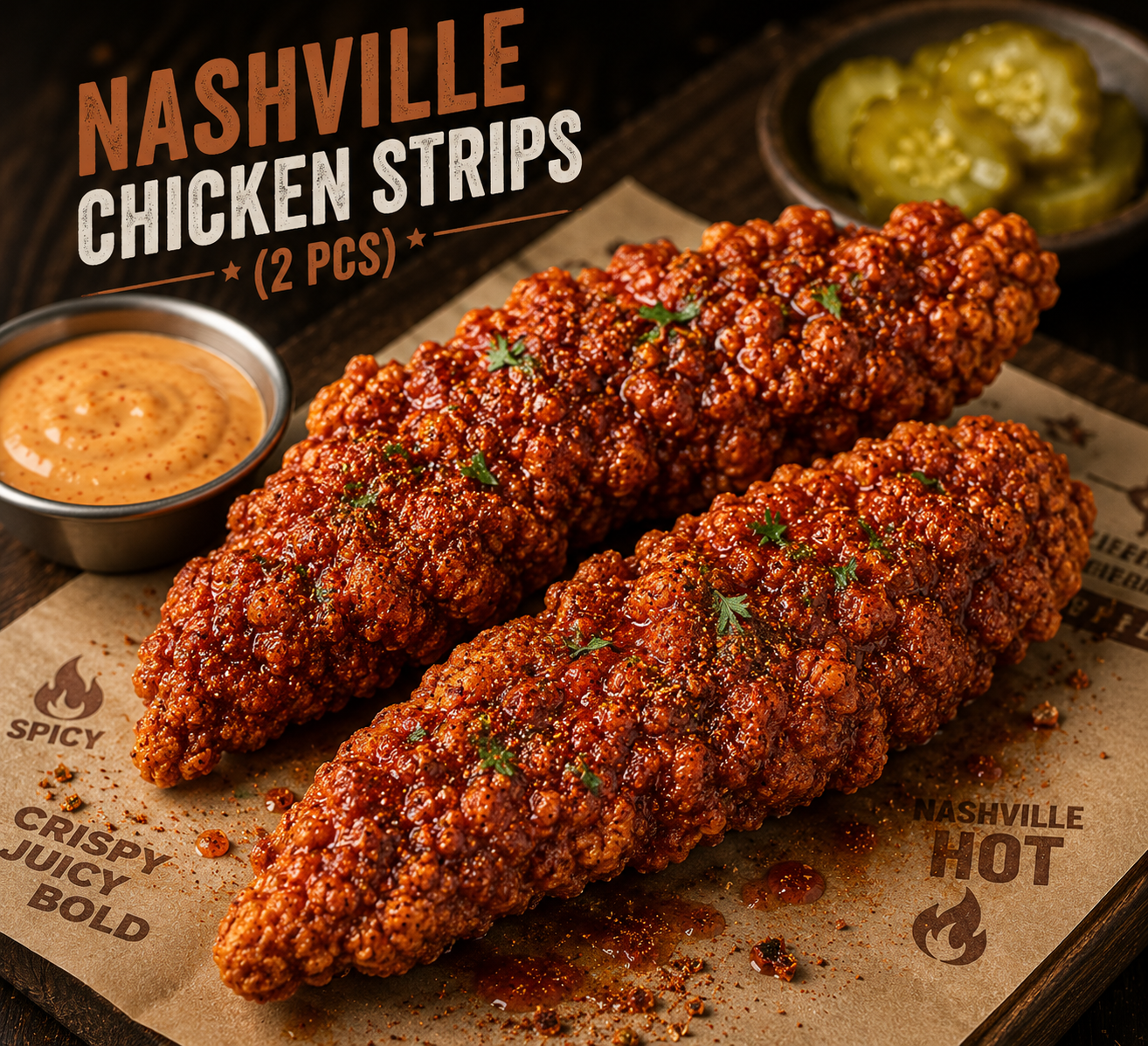 Nashville Chicken Strips (2 Pcs)