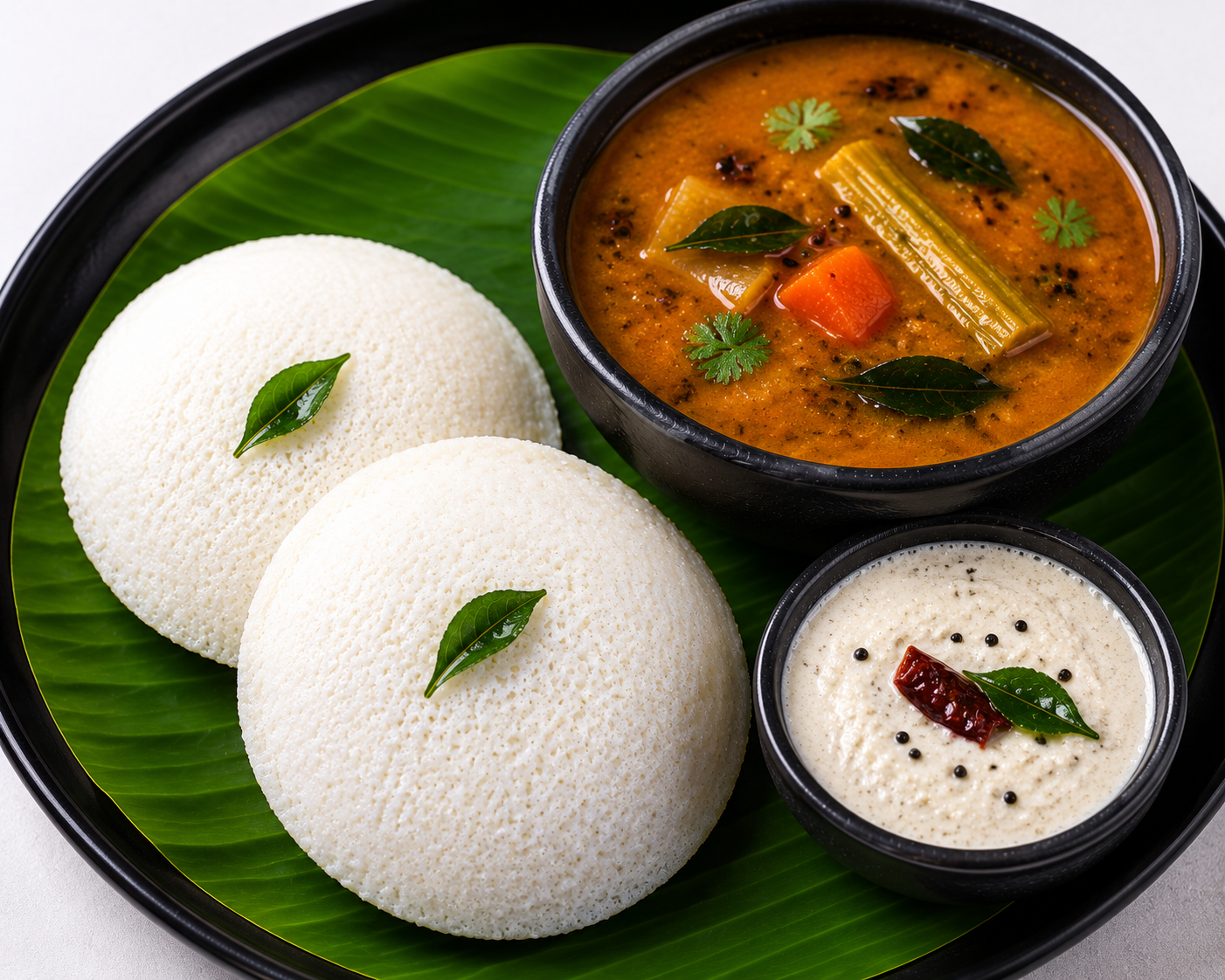 Normal Idli (2) + Sambar & Chutney