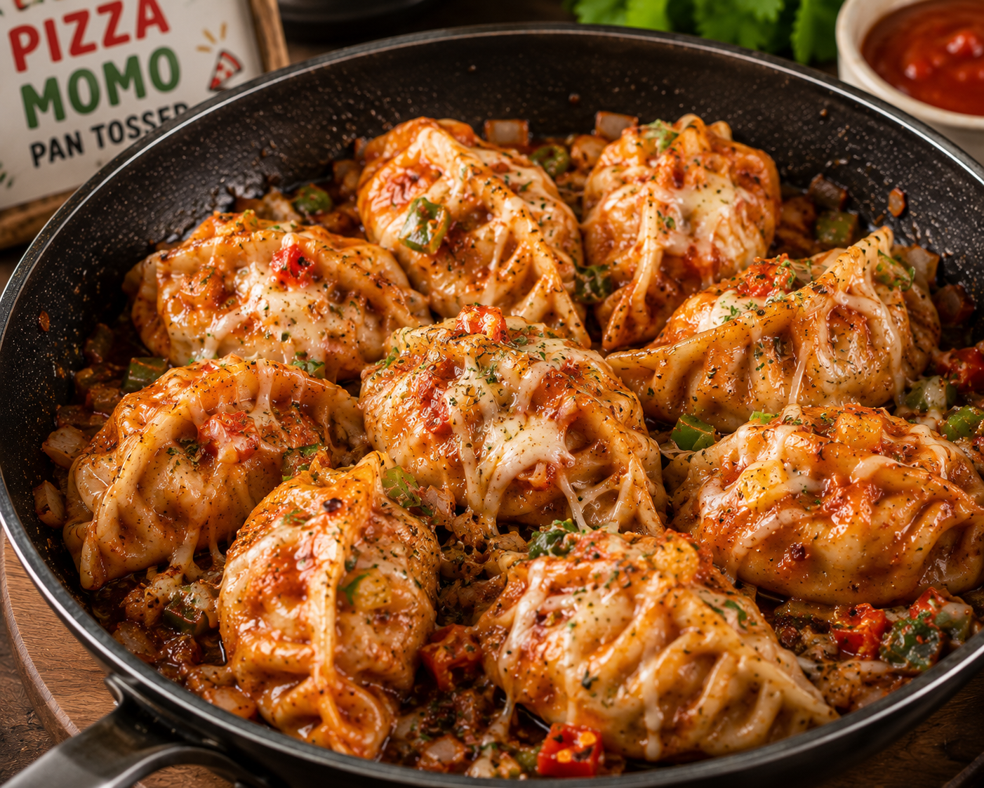 Pizza Momo - Pan Tossed