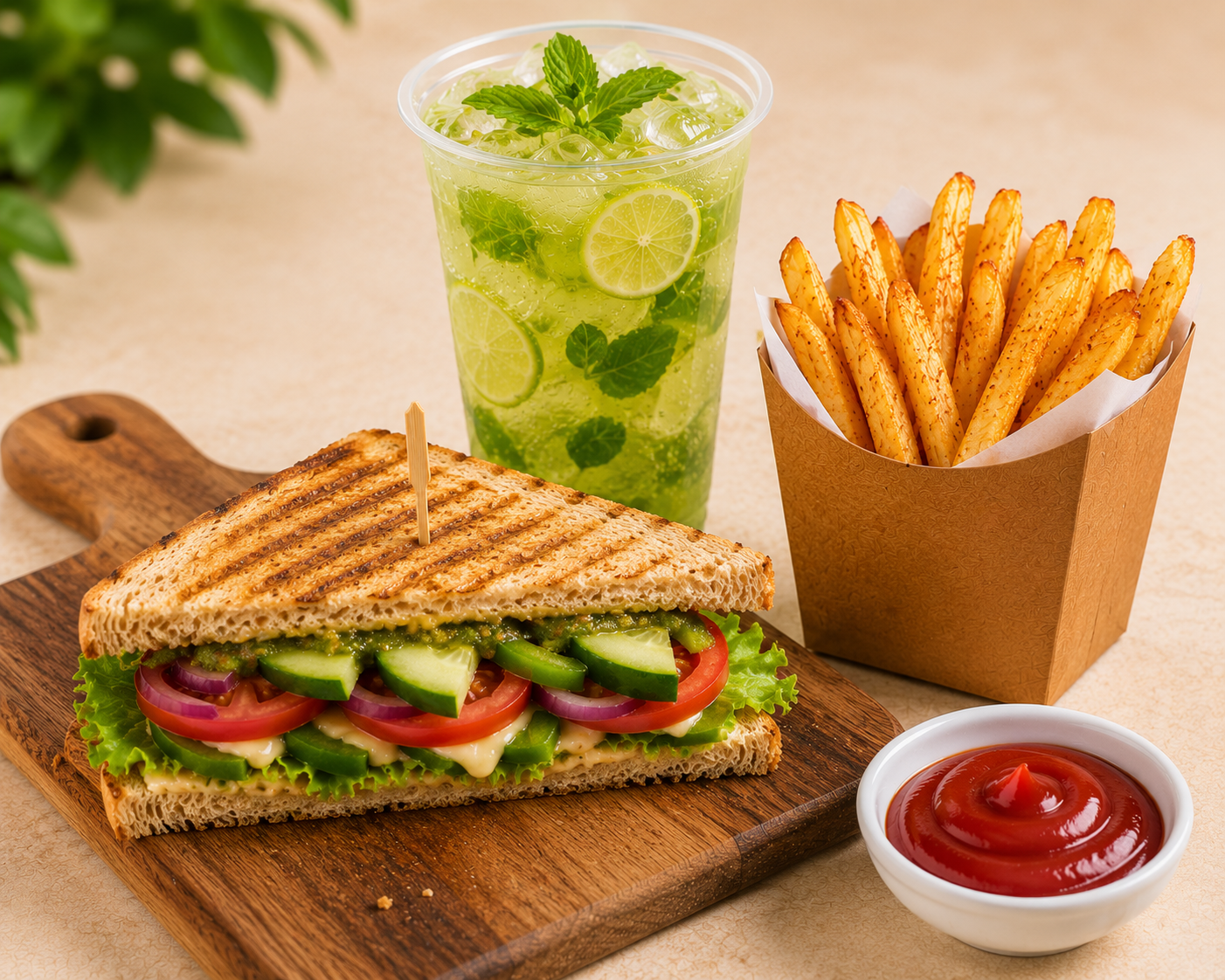 Veg Claasic Sandwich Meal