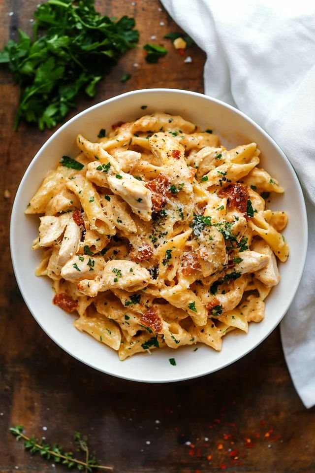 Creamy White Sause Chicken Pasta