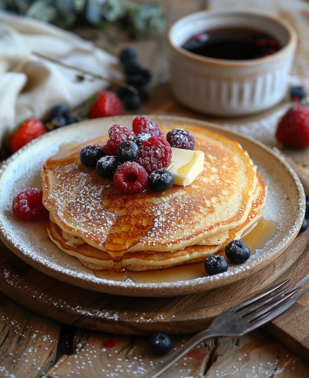 Cream Cheese & Fresh Fruits Pancake